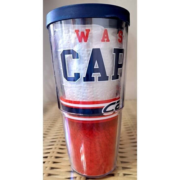 WASHINGTON CAPITALS, 24oz DOUBLE WALL, TUMBLER FROM TERVIS WITH LID INCLUDED - Picture 1 of 6
